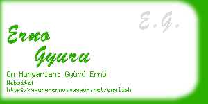 erno gyuru business card