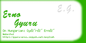 erno gyuru business card